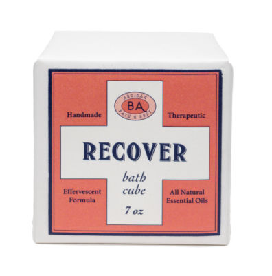 Speedy Recovery - 7" x 15" handmade organic cotton comforting spa pillow can be used anywhere on the body to relieve tension and ease muscle aches with bath cube