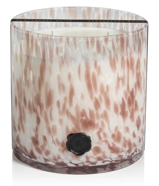 luxurious tortoise opal glass design candle is a gift onto itself! A real statement with it's substantial 8 x 8 size