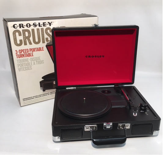 Crosley Cruiser Turntable - esigned to reflect the stylings of yesteryear, this portable turntable plays 33 1/2, 45, 78 RPM records.