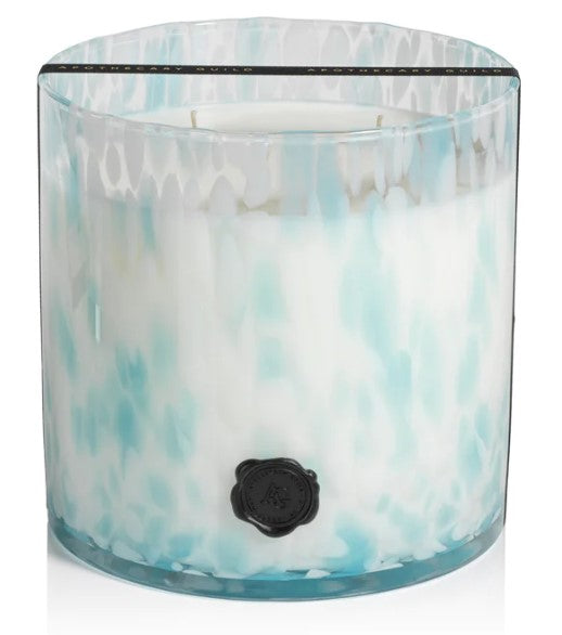 luxurious tortoise opal glass design candle is a gift onto itself! A real statement with it's substantial 8 x 8 size