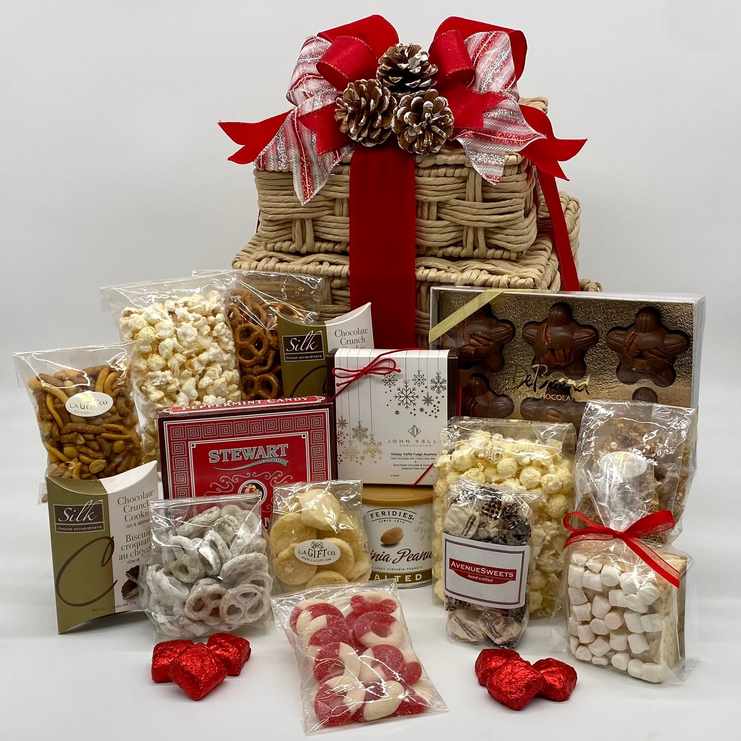 gourmet goodies to truly wow! Bruttles hand-made chocolate covered soft peanut brittle, DeBrand's decadent Caramel Pecan Patties
